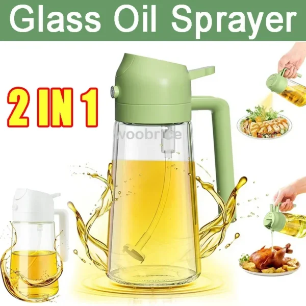Press & Pour Dual-Use Kitchen Oil Dispenser - Leakproof Spray Bottle for Cooking