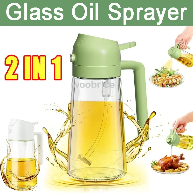Press & Pour Dual-Use Kitchen Oil Dispenser – Leakproof Spray Bottle for Cooking