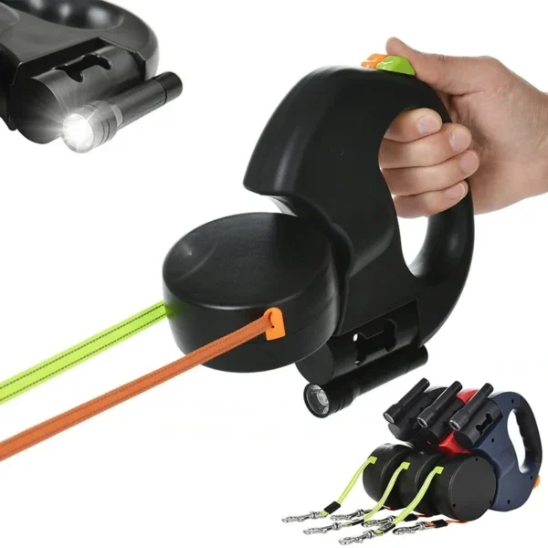 Tangle-Free Dual Clip Dog Lead - Double-Ended Anti-Twist Pet Leash